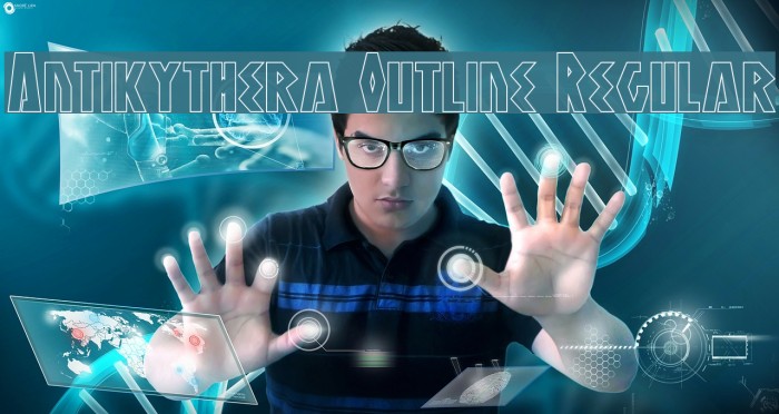Antikythera Outline Regular Font examples
