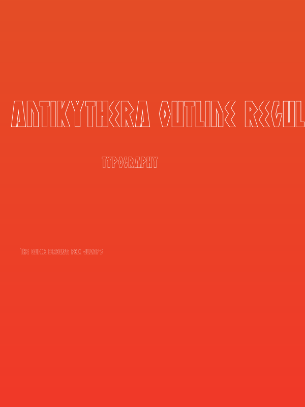 Antikythera Outline Regular Poster
