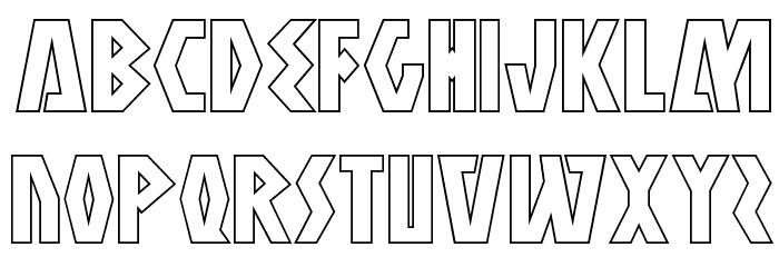 Antikythera Outline Regular Font LOWERCASE