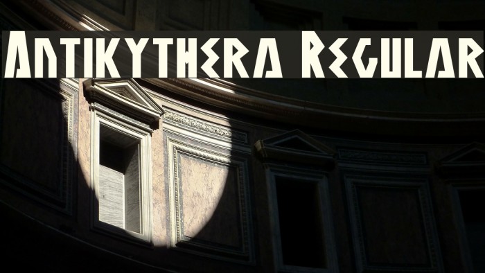 Antikythera Regular Font examples
