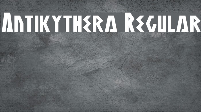 Antikythera Regular Font examples