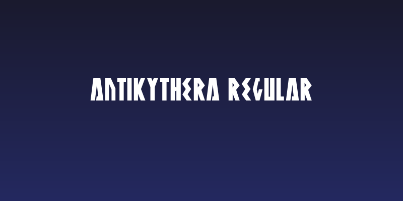 Antikythera Regular Social Header