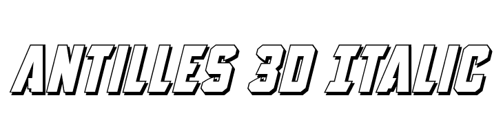 Antilles 3D Italic  les polices de caractères gratuit tlcharger