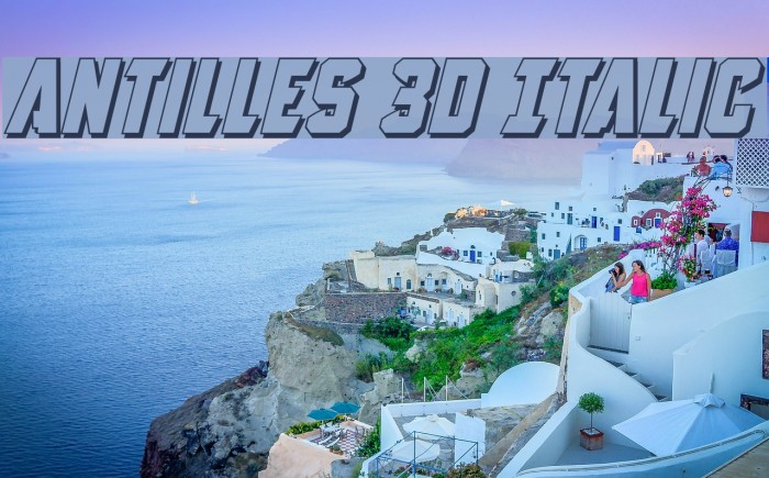 Antilles 3D Italic Font examples