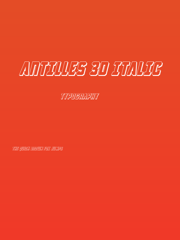Antilles 3D Italic Poster