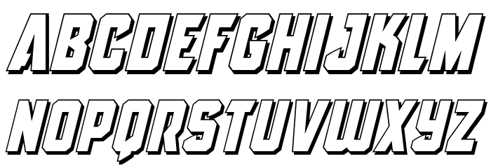 Antilles 3D Italic Font LOWERCASE