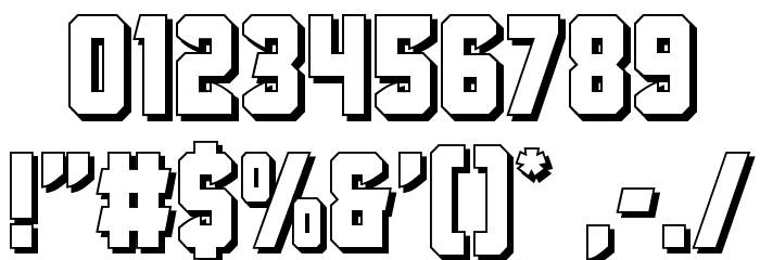 Antilles 3D Font OTHER CHARS