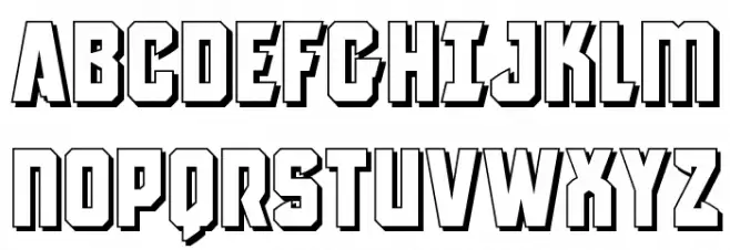 Antilles 3D Font UPPERCASE