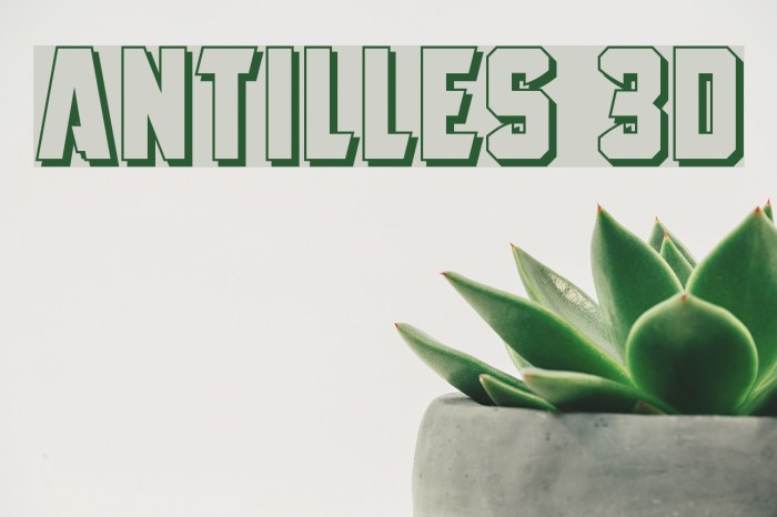 Antilles 3D Font examples
