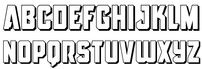 Antilles 3D Font LOWERCASE