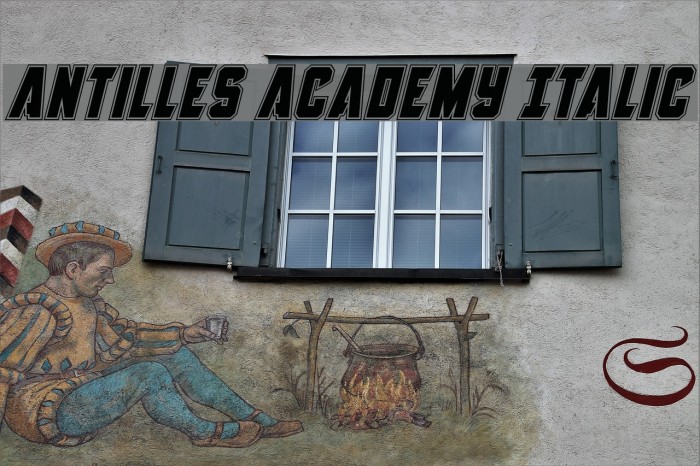 Antilles Academy Italic Font examples