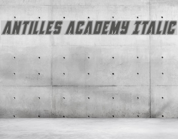 Antilles Academy Italic Font examples