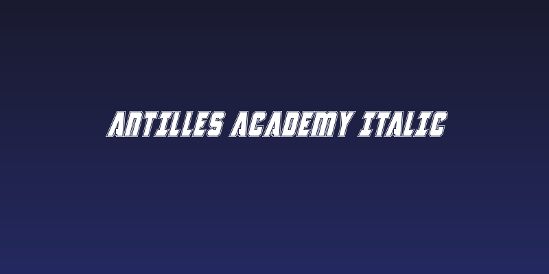 Antilles Academy Italic Social Header