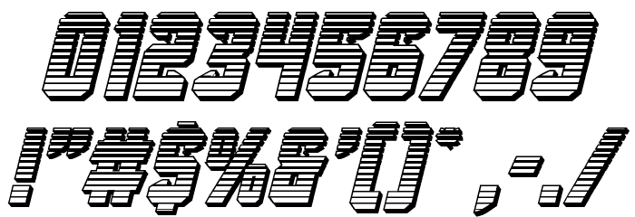 Antilles Chrome Italic Font OTHER CHARS