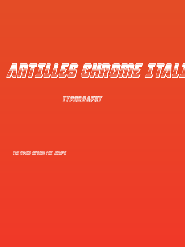 Antilles Chrome Italic Poster