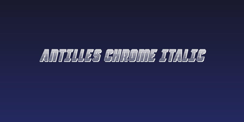 Antilles Chrome Italic Social Header