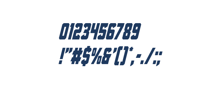 Antilles Condensed Italic Other Characters