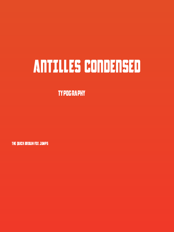Antilles Condensed Poster