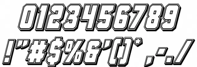 Antilles Engraved Italic Font OTHER CHARS