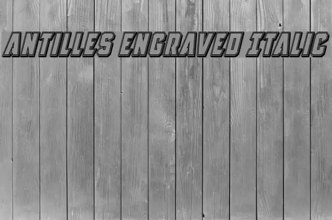 Antilles Engraved Italic Font examples