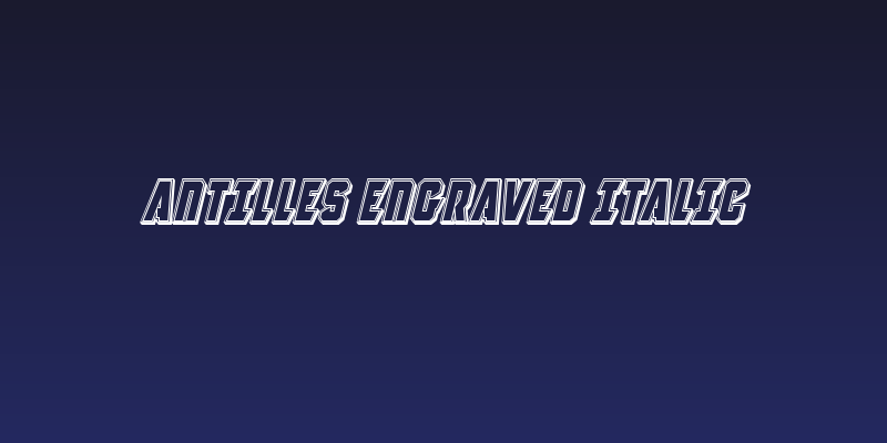 Antilles Engraved Italic Social Header