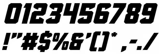 Antilles Expanded Italic Font OTHER CHARS