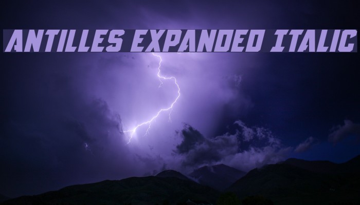 Antilles Expanded Italic Example 2
