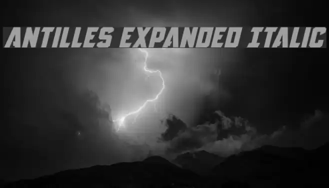 Antilles Expanded Italic Font examples