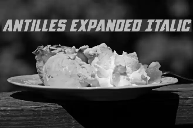 Antilles Expanded Italic Font examples