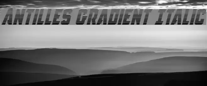 Antilles Gradient Italic Font examples