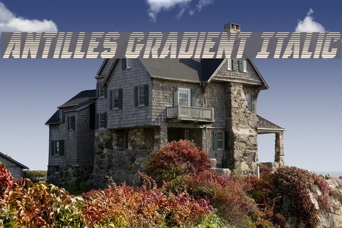 Antilles Gradient Italic Font examples