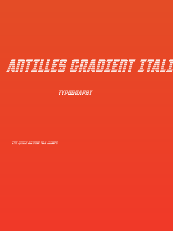 Antilles Gradient Italic Poster