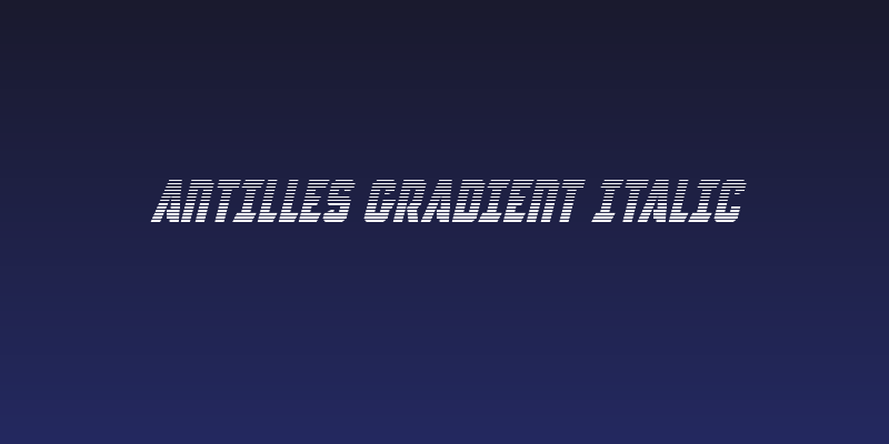 Antilles Gradient Italic Social Header