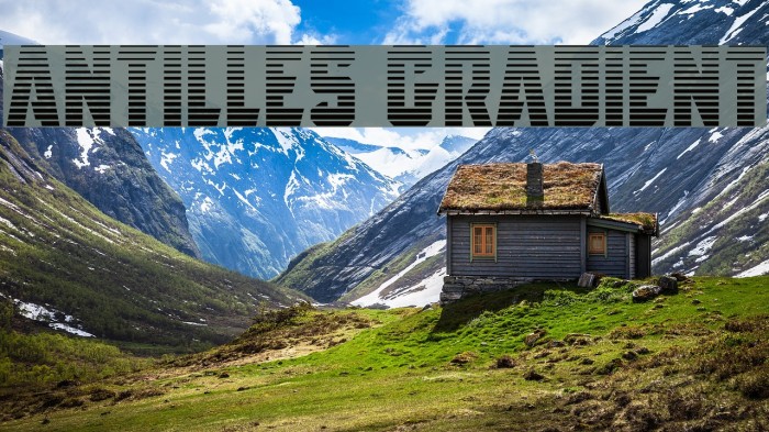 Antilles Gradient Font examples