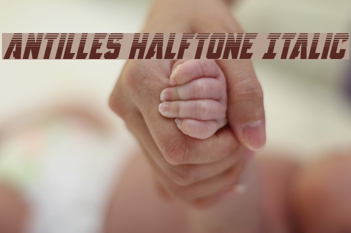 Antilles Halftone Italic Font examples