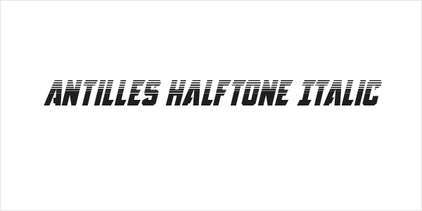 Antilles Halftone Italic Logo