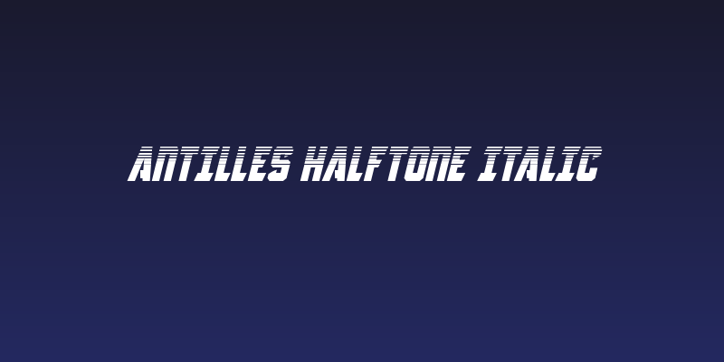 Antilles Halftone Italic Social Header
