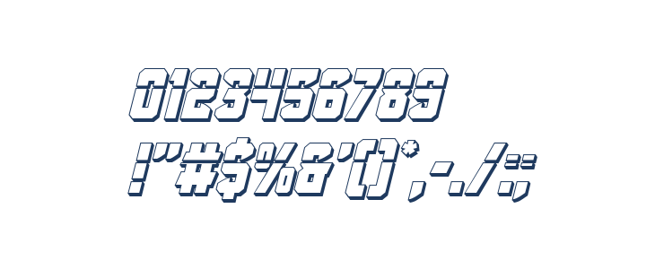 Antilles Laser 3D Italic Other Characters