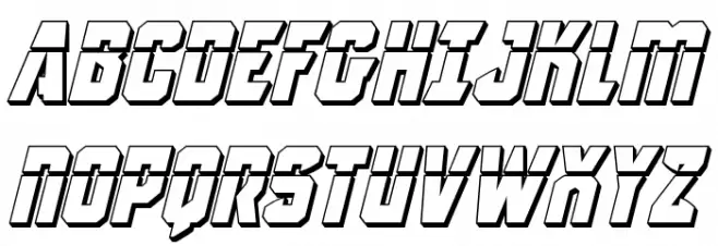 Antilles Laser 3D Italic Polices MAJUSCULES