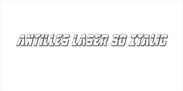 Antilles Laser 3D Italic Logo