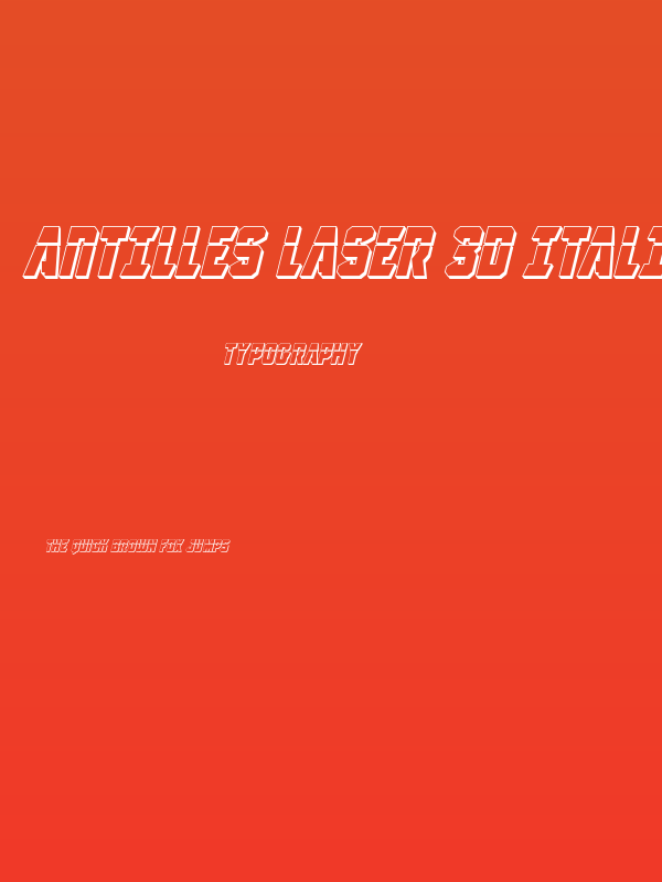 Antilles Laser 3D Italic Poster