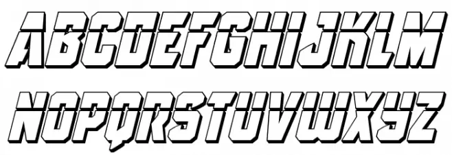 Antilles Laser 3D Italic Font LOWERCASE