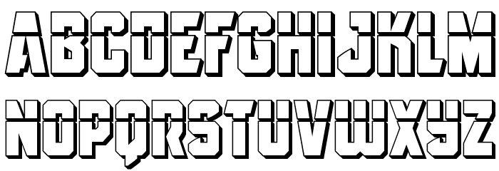 Antilles Laser 3D Font LOWERCASE