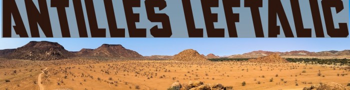 Antilles Leftalic Font examples