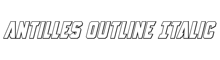 Antilles Outline Italic  font caratteri gratis