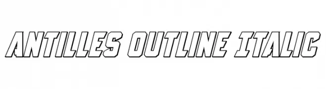 Antilles Outline Italic  font caratteri gratis