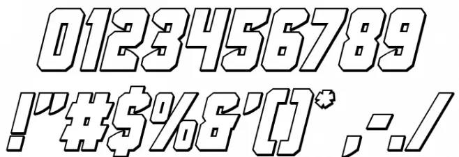 Antilles Outline Italic Font OTHER CHARS