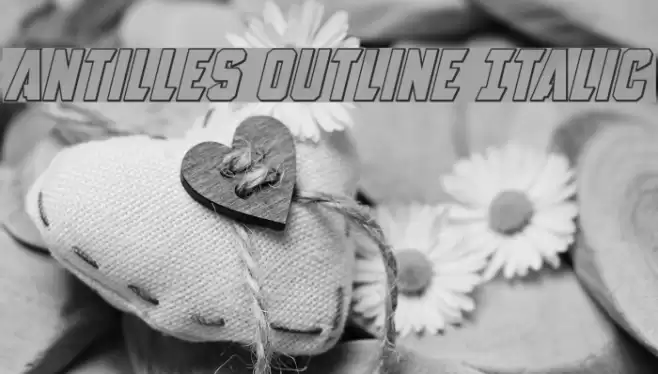 Antilles Outline Italic Font examples