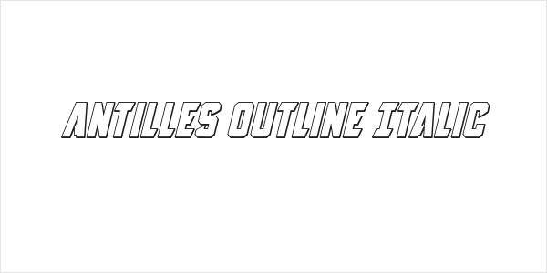 Antilles Outline Italic Logo