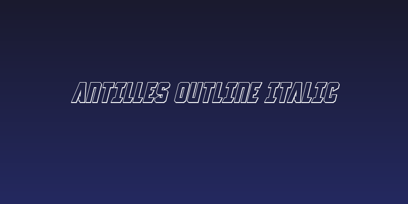 Antilles Outline Italic Social Header